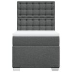 vidaXL Sommier à lattes de lit et matelas Gris foncé 90x190 cm Tissu