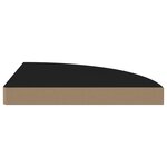 vidaXL Étagères d'angle flottantes 2 Pièces noir 35x35x3 8 cm MDF
