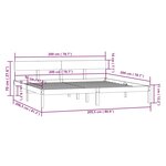 vidaXL Cadre de lit sans matelas blanc bois massif 200x200 cm