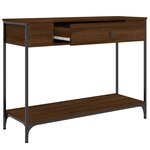 vidaXL Table console chêne marron 100x34 5x75 cm bois d'ingénierie