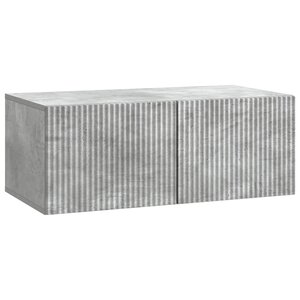 vidaXL Meuble TV mural 78 5 x 41 x 30 cm Gris béton Bois d'ingénierie