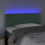 vidaXL Tête de lit à LED Vert foncé 100x5x78/88 cm Velours