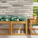 vidaXL Coussin de Siège d'Extérieur Motif feuille 40 x 40 x 8 cm