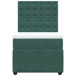 vidaXL Sommier à lattes de lit avec matelas Vert foncé 100x200 cm