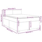 vidaXL Sommier à lattes de lit et matelas Bleu foncé 140x190cm Velours