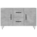 vidaXL Buffet gris béton 100x36x60 cm bois d'ingénierie
