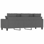 vidaXL Canapé à 3 places Gris foncé 180 cm Tissu