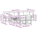 vidaXL Ensemble de canapés d'extérieur 9 pc Blanc et Beige Polyester