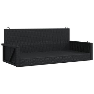 vidaXL Balancelle noir 119x56x48 cm résine tressée