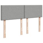 vidaXL Sommier à lattes de lit avec matelas Gris clair 140x190cm Tissu