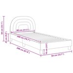vidaXL Cadre de lit pour enfants avec tête de lit Crème 80 x 200 cm