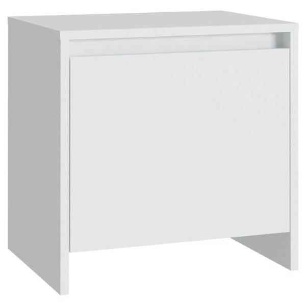 vidaXL Table de chevet blanc 45x34x44 5 cm bois d’ingénierie