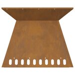vidaXL brasero 60x60x50 cm acier patiné