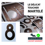 Numéro 7 - Numéro adhésif pour boîte aux lettres - Vinyle épais texturé hauteur 50 mm. Métal Cuivré.