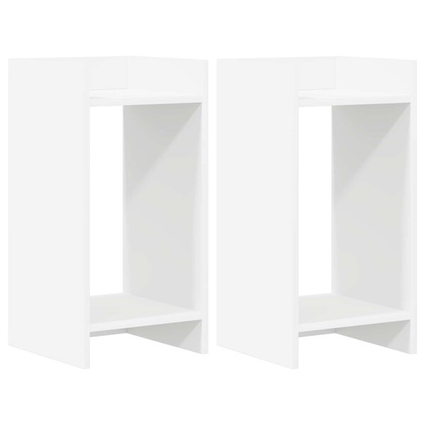 vidaXL Support de Plante 2 pièces Blanc 30 x 30 x 60 cm