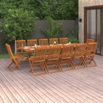 vidaXL Ensemble à manger de jardin 13 Pièces 280x90x75 cm bois d'acacia