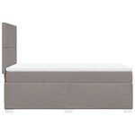 vidaXL Sommier à lattes de lit avec matelas Taupe 90x200 cm Tissu