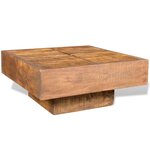vidaXL Table basse carrée Marron Bois massif de manguier