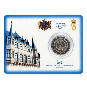 2 euros commémorative Luxembourg 2026 - Charlemagne  coincard BU.