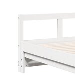 vidaXL Lit de jour sans matelas blanc 90x200 cm bois de pin massif