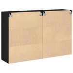 vidaXL Meubles muraux   2 pièces en chêne noir  69 5 x 34 x 90 cm  en bois aggloméré.