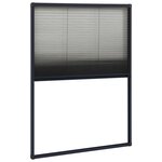 vidaXL Moustiquaire plissée pour fenêtre Aluminium Anthracite 80x120cm