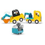 LEGO DUPLO 10475 Les véhicules de chantier 3-en-1  22 pièces  2 figurines