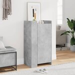 vidaXL Armoire à chaussures gris béton 52x37 5x100cm bois d'ingénierie