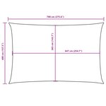 vidaXL Voile de parasol tissu oxford rectangulaire 4x7 m orange