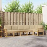 vidaXL Ensemble de canapés d'extérieur 6 pc Blanc et Beige Polyester