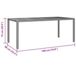 Ensemble de Salle à Manger de Jardin vidaXL 9 Pièces Gris Rattan Poly