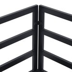 vidaXL Ensemble de canapé de jardin 6 Pièces Noir 283 x 141.5 x 71 cm