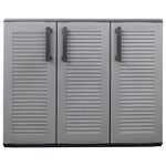 vidaXL Armoire de rangement de jardin Gris et noir 102x37x84 cm PP