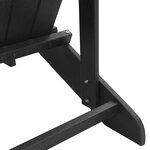 vidaXL Chaise Adirondack avec repose-pieds noire HDPE