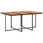 vidaXL Ensemble à manger de jardin coussins 7 Pièces noir résine tressée