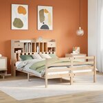 vidaXL Lit bibliothèque sans matelas 150x200 cm bois massif de pin