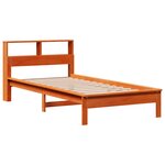 vidaXL Lit bibliothèque sans matelas cire marron 90x200 cm pin massif