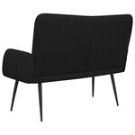vidaXL Sofa 2 places Noir 115 x 61 x 87 cm Tissu