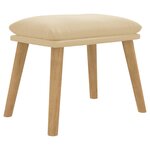 vidaXL Repose-pied Blanc crème 45x29 5x35 cm Velours