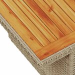 vidaXL Salon de jardin avec coussins 5 Pièces beige résine tressée