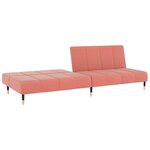 vidaXL Canapé-lit à 2 places rose velours