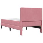 vidaXL Cadre de lit avec matelas Rose 100 x 200 cm Velours