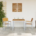 vidaXL Ensemble de salle à manger de jardin 3 pièces en bois d'acacia et métal