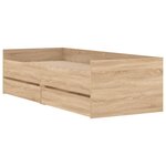 vidaXL Cadre de lit avec tiroirs sans matelas chêne sonoma 90x200 cm