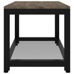 vidaXL Table basse Gris et noir 90x45x45 cm MDF et fer