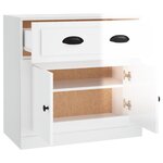vidaXL Buffet blanc brillant 70x35 5x67 5 cm bois d'ingénierie