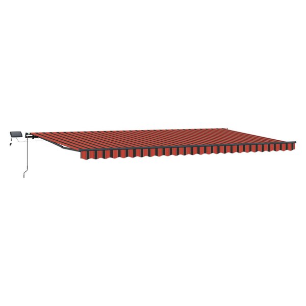 vidaXL Auvent Rétractable orange et marron 600 ×300 cm tissu