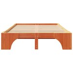 vidaXL Cadre de lit Marron cire 197 x 142 x 30 cm Bois massif en pin