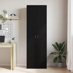 vidaXL Armoire de bureau en chêne noir 60 x 32 x 190 cm  faite en bois reconstitué.