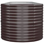 vidaXL Lit surélevé de jardin Acier galvanisé marron